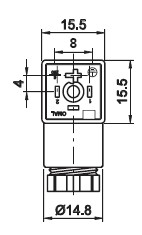 DIN43650C型电磁阀插头8mm针距