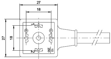 OMAL A型注塑带电缆连接器尺寸