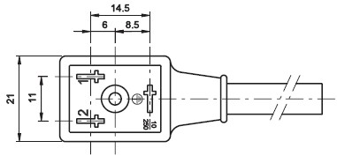 OMAL B型注塑电磁阀连接器11mm