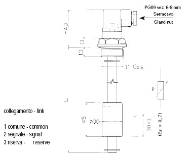电阻式液位传感器尺寸